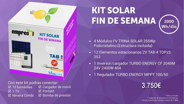 Kit Solar Aislado 2000Wh/día - Imagen 2