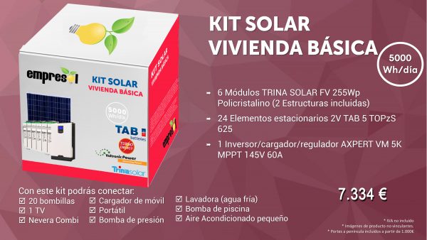 Kit Solar Aislado 5000Wh/día - Imagen 2